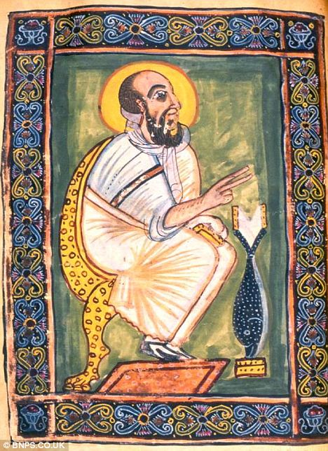 A page from the Garima Gospels - the world's oldest hristian book found in a remote monastary in Ethiopia